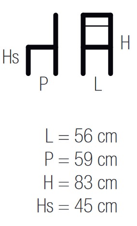 Cester+ Wire Casprini Chair sizes