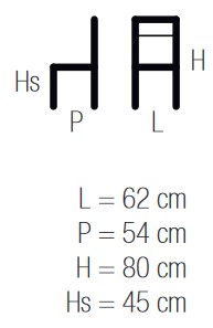 Mini Casprini Chair sizes