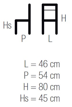 Mini Casprini Wood Chair sizes