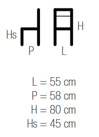 Pelota Desk Casprini Armchair sizes