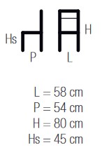 Rain Desk Casprini Chair sizes