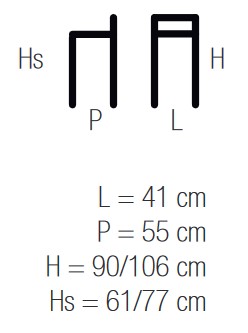 Easy Casprini Stool sizes