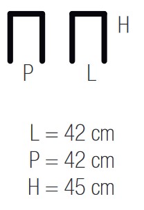 Kubik Casprini Stool sizes