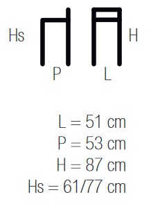 Leo Casprini Bar Stool sizes
