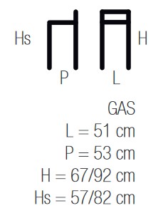 Leo Gas Casprini Stool sizes
