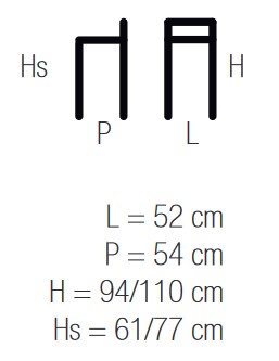 Rain Round Casprini Stool sizes