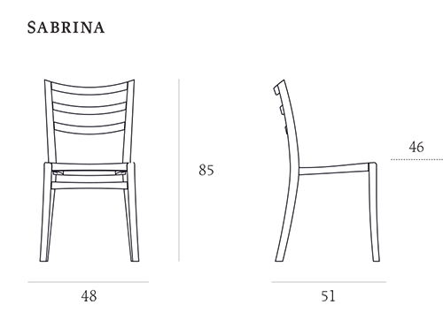 sedia sabrina casprini scheda tecnica