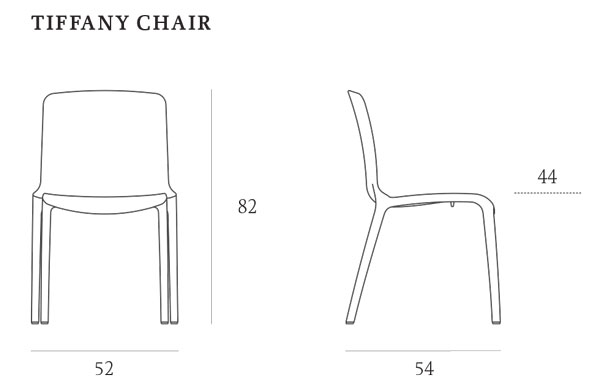 Tiffany Chair Casprini measurements and dimensions