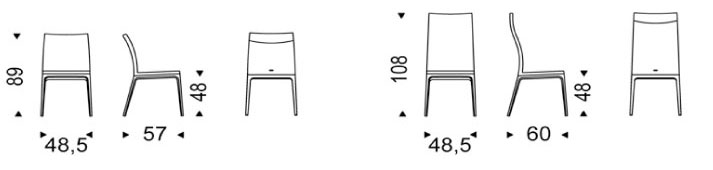Arcadia Chair Cattelan Italia dimensions and sizes