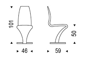 Betty Chair Cattelan Italia dimensions and sizes