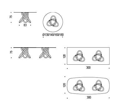 table-carioca-cattelan-italia-dimensions