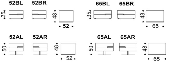 Ciro Bedside table Cattelan Italia dimensions and sizes