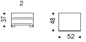 Dyno Bedside table Cattelan Italia dimensions and sizes