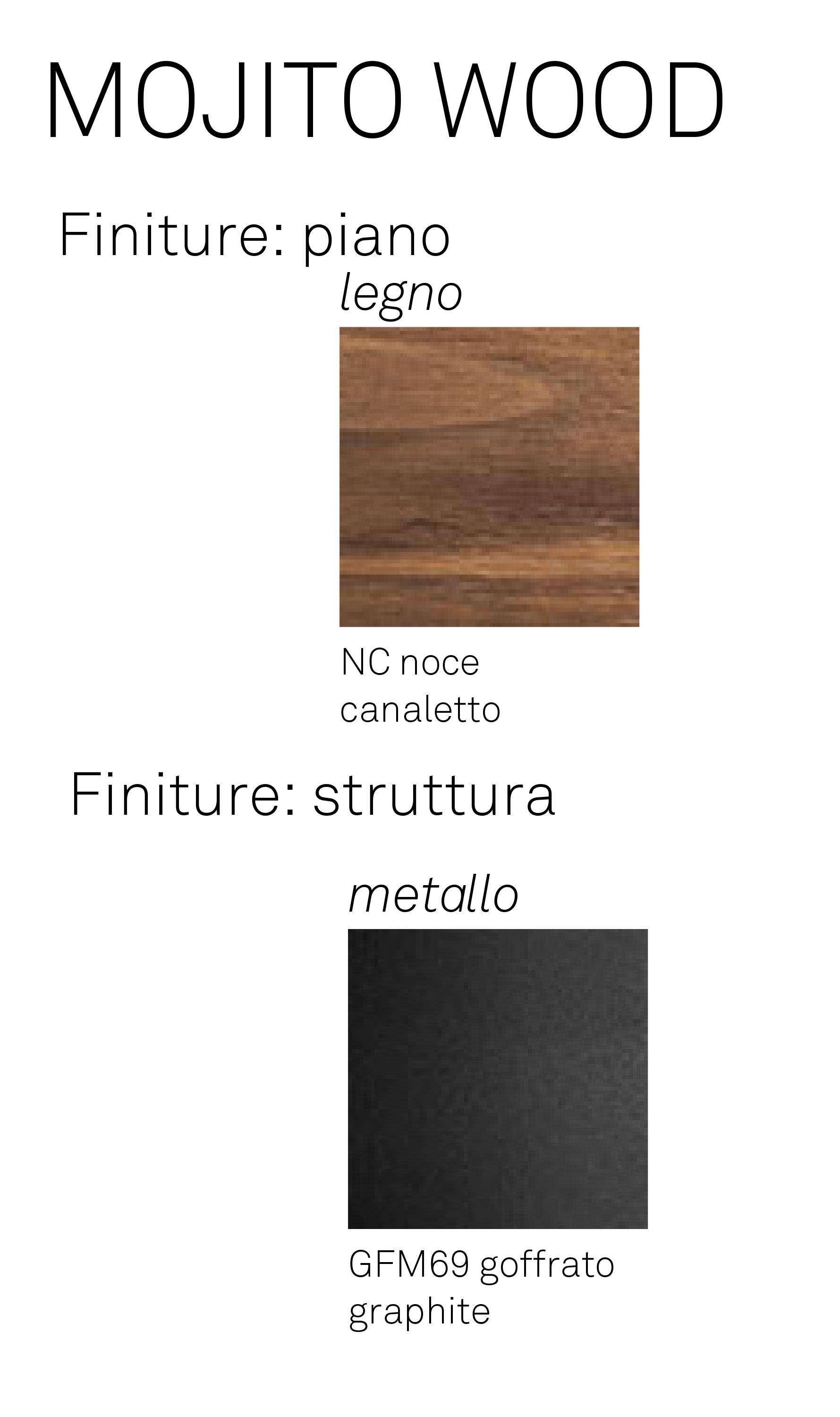 Trolley bar Mojito wood finishes