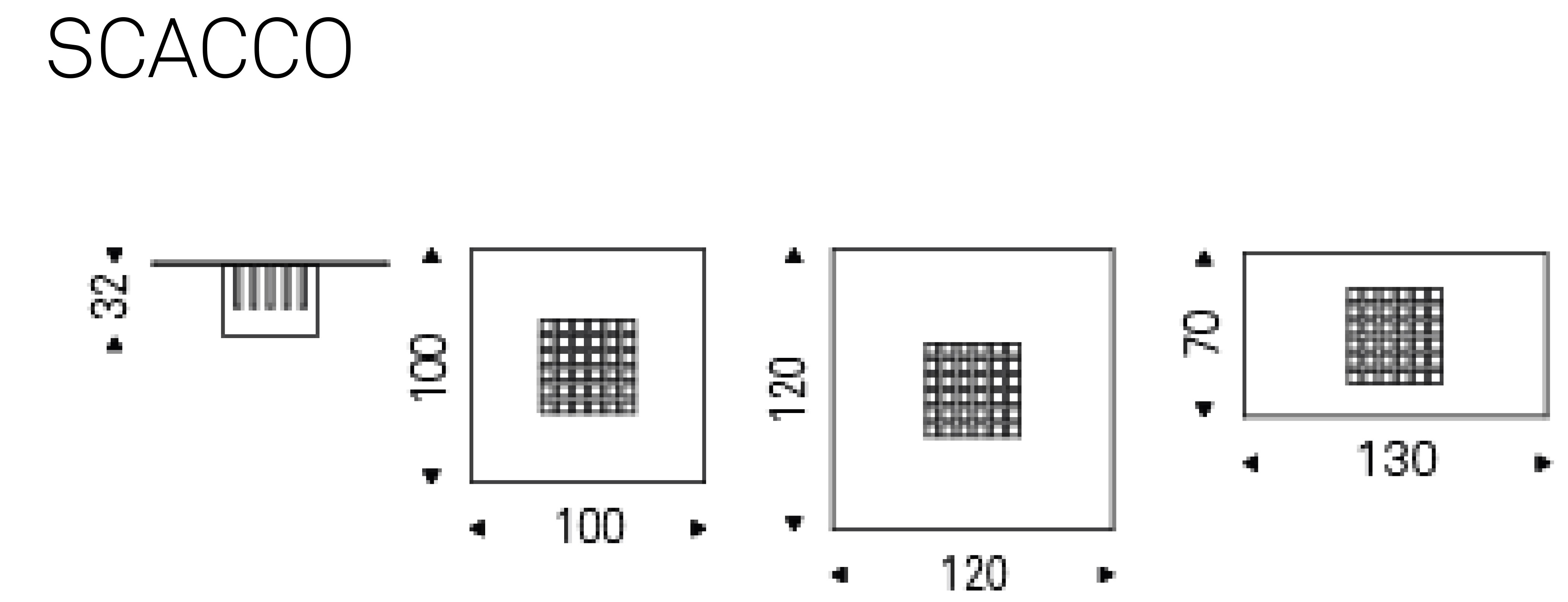 Coffee table Scacco Cattelan Italia dimensions