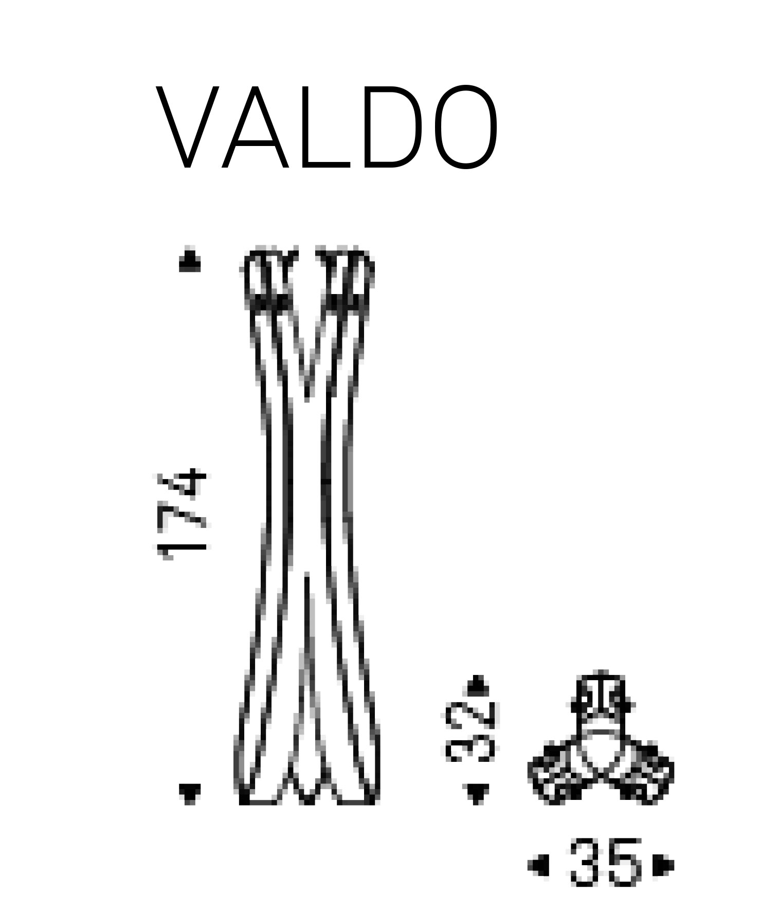 Coat racks Valdo Cattelan Italia dimensions