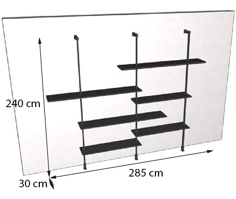 bookcase airport dimensions