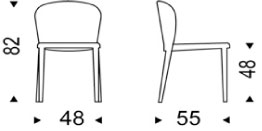 Sedia Daisy Cattelan Italia dimensioni