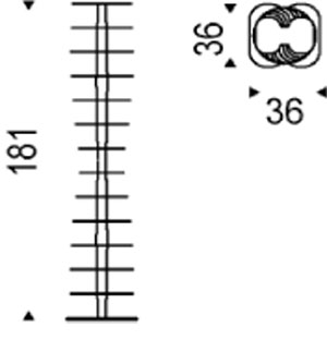 Dna Bookcase Cattelan Italia dimensions and sizes