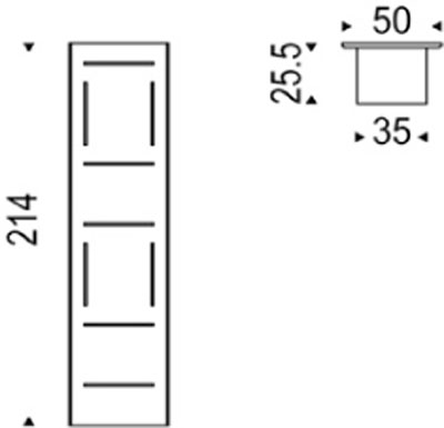 Fifty wall Bookcase Cattelan Italia dimensions and sizes