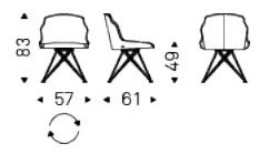 Flaminia Chair Cattelan Italia dimensions and sizes