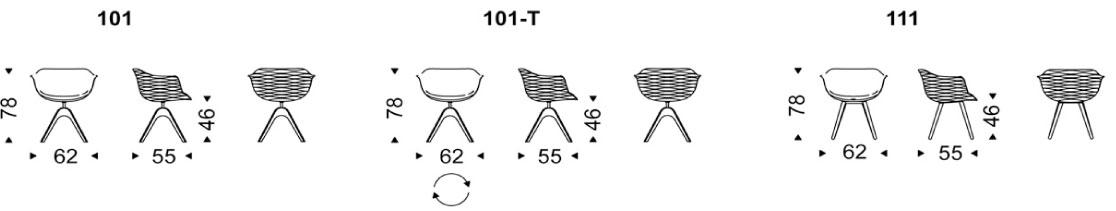 Indy Armchair Cattelan Italia in steel dimensions and sizes