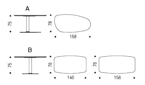 Ipanema Keramik Table Cattelan Italia dimensions and sizes