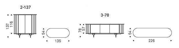 Costes Cattelan Italia sideboard dimensions