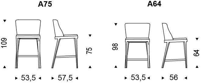 Magda Stool Cattelan Italia dimensions and sizes
