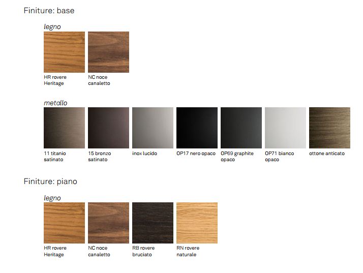 Spyder Wood Table Cattelan Italia finishes and colours