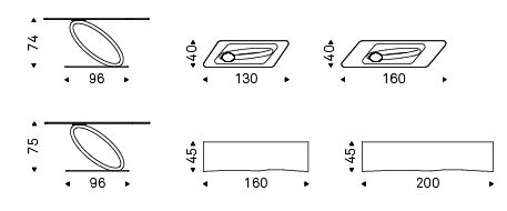 Tour Console Cattelan Italia dimensions and sizes