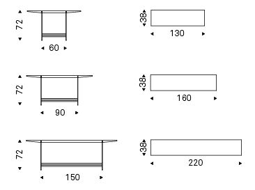 Trevi Console Cattelan Italia dimensions and sizes