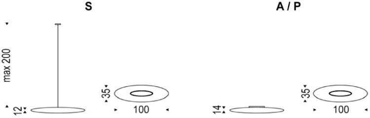 Astra Lamp Cattelan Italia dimensions and sizes
