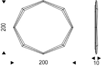Emerald Magnum Mirror Cattelan Italia dimensions and sizes