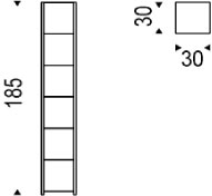 Joker Bookcase Cattelan Italia dimensions and sizes
