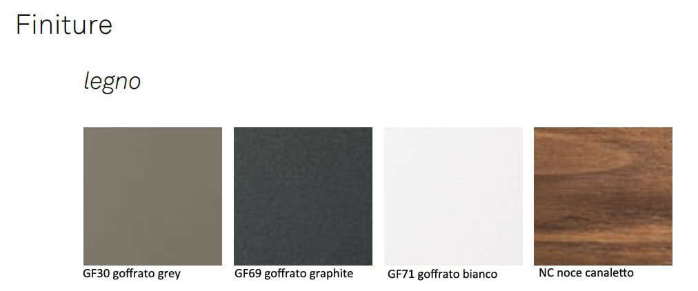 Pendola Shelf Cattelan Italia finishes and colours