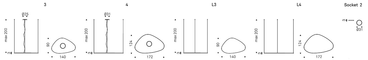 Magellano Magnum Cattelan Italia Suspension Lamp Dimensions