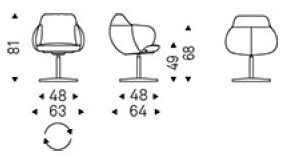 bombe-x-chair-cattelan-italia-dimensions