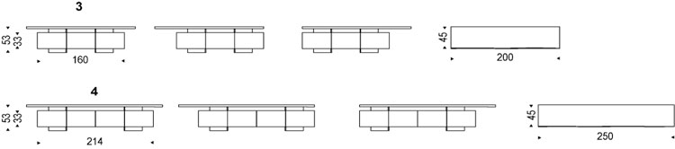 Seneca Tv Stand Cattelan Italia dimensions and sizes