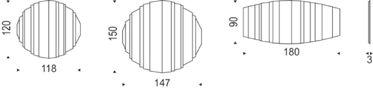 Stripes Mirror Cattelan Italia dimensions and sizes
