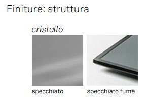 Times Mirror clock Cattelan Italia finishes and colours