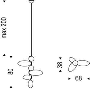 Topaz Lamp Cattelan Italia dimensions and sizes