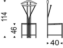 Yannik Valet Stand Cattelan Italia dimensions and sizes