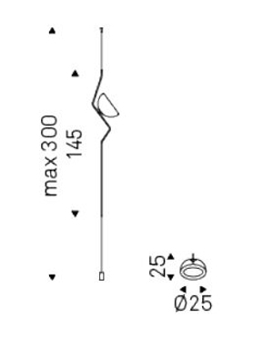 Tramonto ceiling Lamp Cattelan Italia sizes
