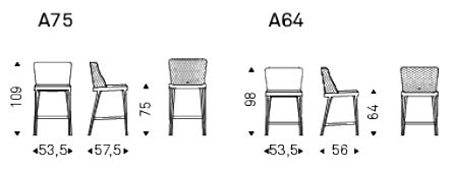 Magda Couture stool Cattelan Italia sizes