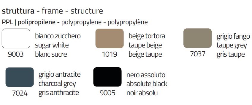 Colico Go! Chair color finishes