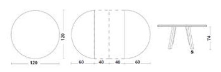 tavolo level colico allungabile misure