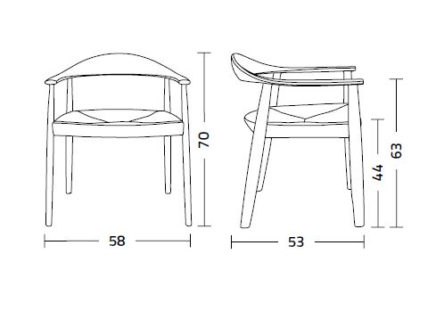 Colico Odyssée.m chair dimensions