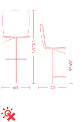 Colico Rap.ss Stool Measurements