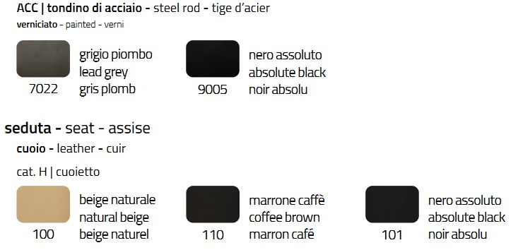 Jackie.ss Stool finish by Colico